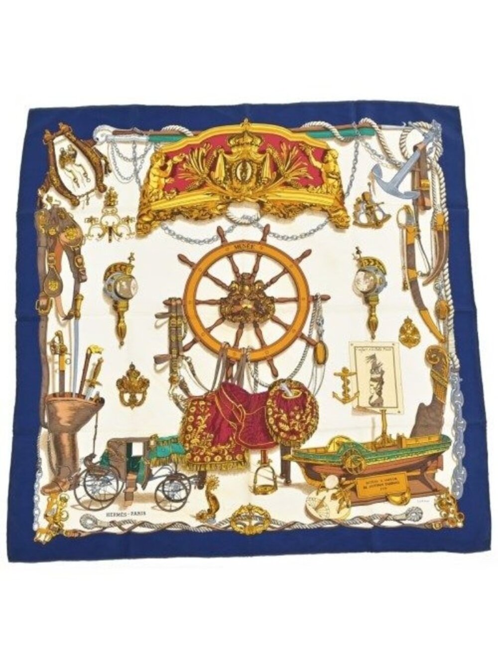Hermes Bandana Scarf Blue